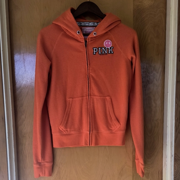 Pink Orange Zip Front Hooded Go Auburn Tigers Jacket Size Large - Picture 1 of 8